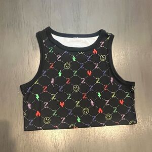 Zumbawear Colorful Patterned Crop Top